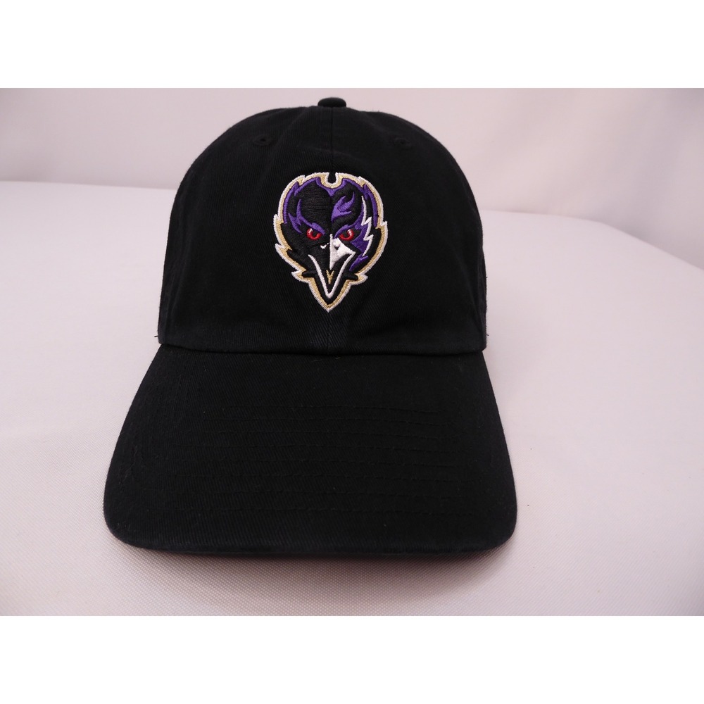 47 Brand Baltimore Ravens Hat Black NFL Shield Logo Adjustable Strapback